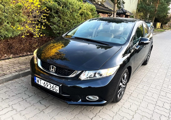 Honda Civic cena 46900 przebieg: 49835, rok produkcji 2016 z Warszawa małe 497